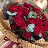 Букет из кустовых роз "Бордовый рассвет"