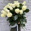 Букет из 21 голландской белой розы